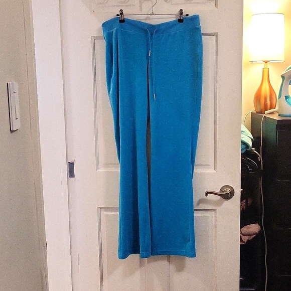 BNWT Juicy Couture Velour Trackpants I  Blue Crush - Picture 2 of 7